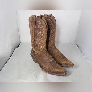 Tony Lama Womens Size 8.5 C Americana Navajo Brown Leather Western Boots 7908